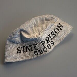 Prison Hat Cap Rare Collectors Unbranded Vintage